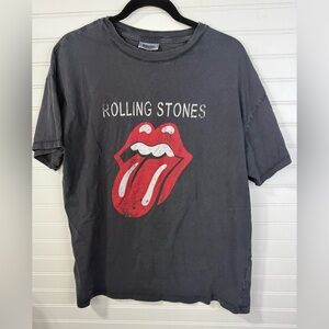 Cotton:On women’s faded black Rolling Stones relaxed boyfriend tee. Size Large.